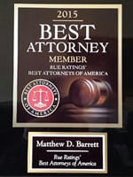 2015 Best Attorney Member: Matthew D. Barrett